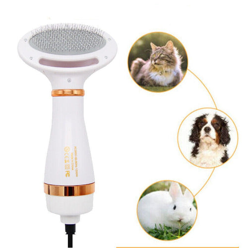 Pet Hair Dryer Comb Dog Cat Grooming Hair Dryer Blow Dryer with Slicker Brush