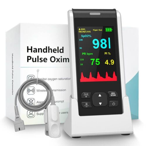 Pulse Oximeter Handheld Portable Spo2 PR Heart Rate Finger Blood Oxygen Monitor