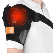 Load image into Gallery viewer, Heat Therapy Shoulder Brace Adjustable Shoulder Heating Pad for Frozen Shoulder Bursitis Tendinitis Strain Hot Cold Support Wrap - Ammpoure Wellbeing 🇬🇧
