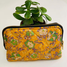 Load image into Gallery viewer, Recycled Silk Quilted Makeup bag (One-Off Print) All - Ammpoure London
